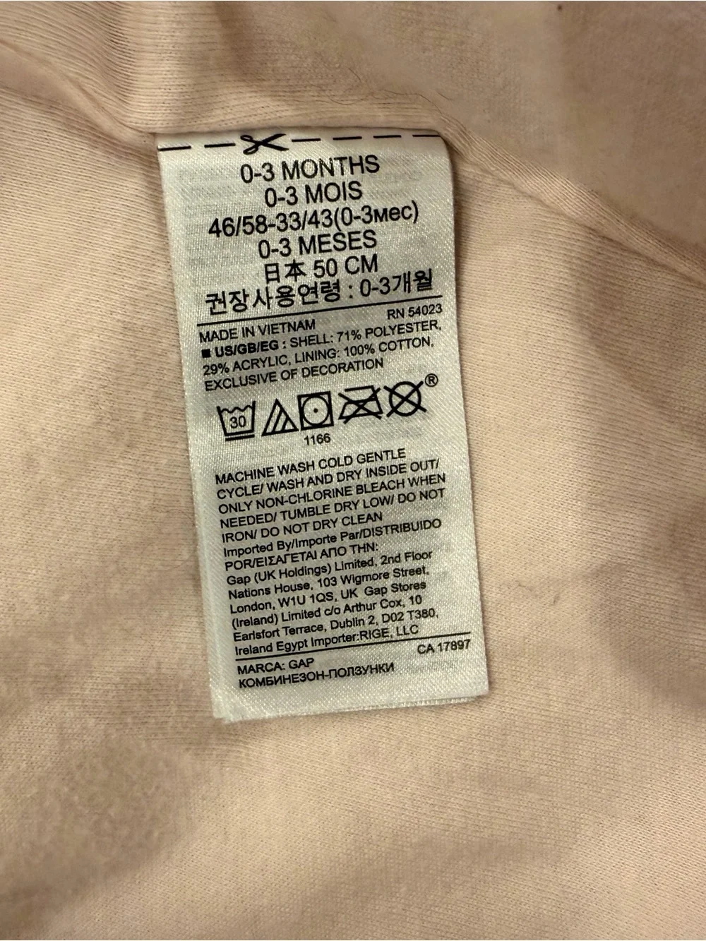 Baby Gap Sherpa Bear Bunting / One-Piece Snowsuit – 0-3 Months